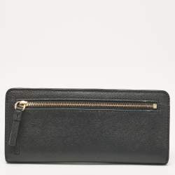 Tory Burch Black Leather Robinson Bifold Long Wallet