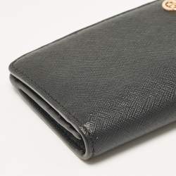 Tory Burch Black Leather Robinson Bifold Long Wallet