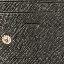 Tory Burch Black Leather Robinson Bifold Long Wallet
