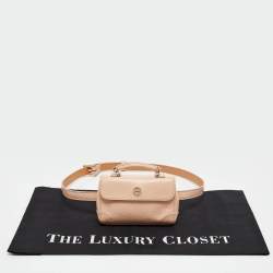 Tory Burch Peach Orange Patent Leather Robinson Waist Belt Bag