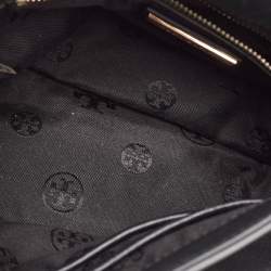 Pre Owned Tory Burch Black Leather Medium Fleming Shoulder Bag