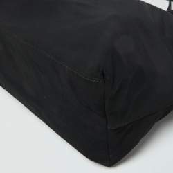 Tory Burch Black Nylon and Leather Marion Logo Whipstitch Tote