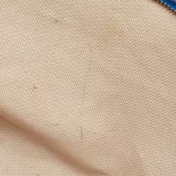 Pre Owned Tory Burch Blue Printed Coated Canvas Small Ever-Ready Zip Tote