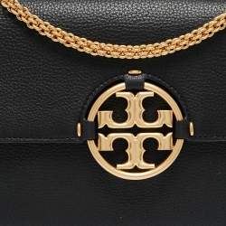Pre Owned Tory Burch Black Leather and Suede Miller Shoulder Bag