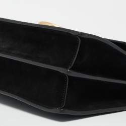 Pre Owned Tory Burch Black Leather and Suede Miller Shoulder Bag