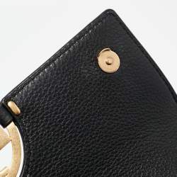 Pre Owned Tory Burch Black Leather and Suede Miller Shoulder Bag