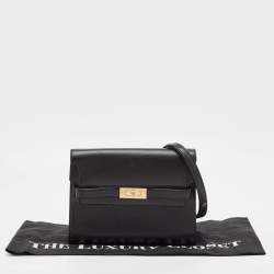 Pre Owned Tory Burch Black Leather Lee Radziwill Shoulder Bag