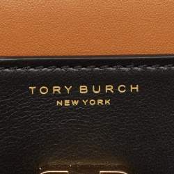 Pre Owned Tory Burch Black Leather Lee Radziwill Shoulder Bag