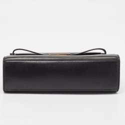 Pre Owned Tory Burch Black Leather Lee Radziwill Shoulder Bag