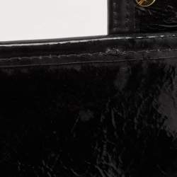 Tory Burch Black Crinkled Patent Leather Matthias Clutch