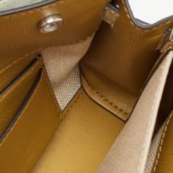 Pre Owned Tory Burch Multicolor Patent Leather and Suede Petite Lee Radziwill Double Tote