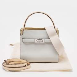 Tory Burch Multicolor Leather and Suede Petite Lee Radziwill Double Tote
