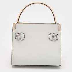 Tory Burch Multicolor Leather and Suede Petite Lee Radziwill Double Tote