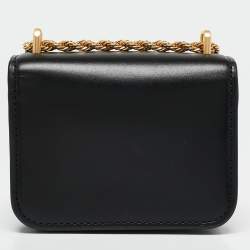 Pre Owned Tory Burch Black Leather Mini Eleanor Crossbody Bag