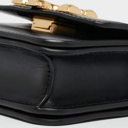 Pre Owned Tory Burch Black Leather Mini Eleanor Crossbody Bag