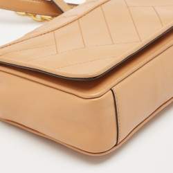 Pre Owned Tory Burch Tan Leather Alexa Shoulder Bag