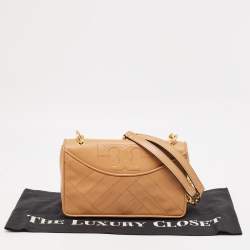 Pre Owned Tory Burch Tan Leather Alexa Shoulder Bag