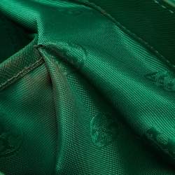 Pre Owned Tory Burch Green Leather Medium York Buckle Tote