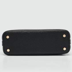 Pre Owned Tory Burch Black Leather Micro Britten Top Handle Bag