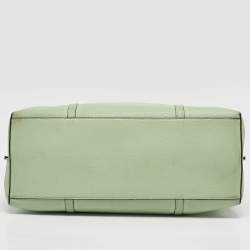 Pre Owned Tory Burch Green/Brown Leather Perry Shopper Tote