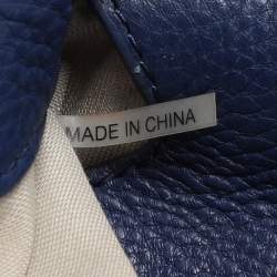 Pre Owned Tory Burch Blue Leather Britten Shoulder Bag