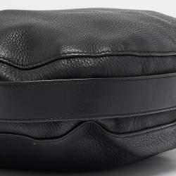 Tory Burch Black Leather Gemini Belted Shoulder Bag