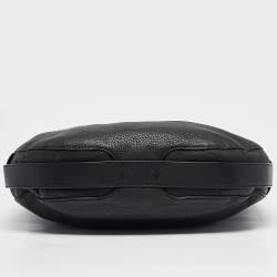 Tory Burch Black Leather Gemini Belted Shoulder Bag