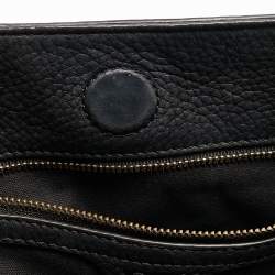 Tory Burch Black Leather Gemini Belted Shoulder Bag