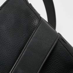 Tory Burch Black Leather Gemini Belted Shoulder Bag