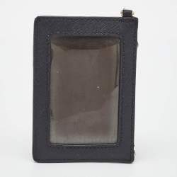 Tory Burch Black Leather Walker Zip Card Holder