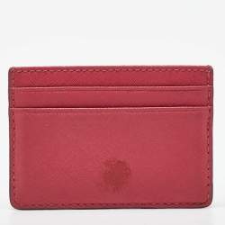 Tory Burch Pink Leather Emerson Card Holder
