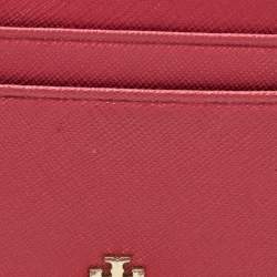 Tory Burch Pink Leather Emerson Card Holder