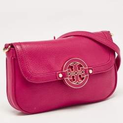 Tory Burch Pink Leather Mini Amanda Crossbody Bag