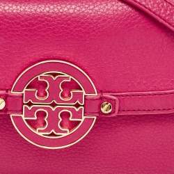 Tory Burch Pink Leather Mini Amanda Crossbody Bag
