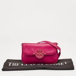 Tory Burch Pink Leather Mini Amanda Crossbody Bag