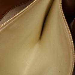 Pre Owned Tory Burch Brown Leather Lee Radziwill Double Bag