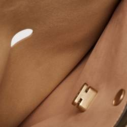 Pre Owned Tory Burch Brown Leather Lee Radziwill Double Bag