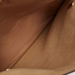 Pre Owned Tory Burch Brown Leather Lee Radziwill Double Bag