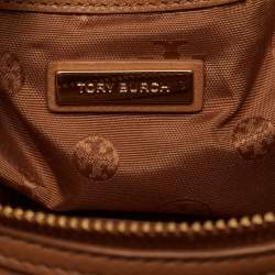 Pre Owned Tory Burch Brown Leather Britten Slouchy Tote