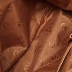 Pre Owned Tory Burch Brown Leather Britten Slouchy Tote