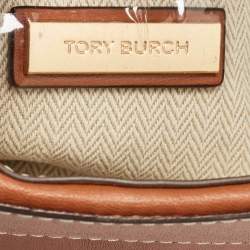 Tory Burch Brown Leather Miller Clutch