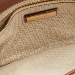 Tory Burch Brown Leather Miller Clutch