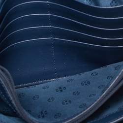 Tory Burch Navy Blue Leather Robinson Envelope Crossbody Bag