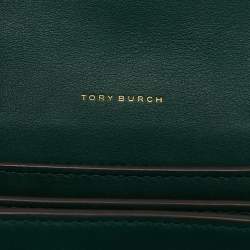 Pre Owned Tory Burch Multicolor Suede, Python Embossed and Leather Kira Flap Crossbody Bag