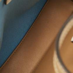 Pre Owned Tory Burch Multicolor Printed Canvas Small Triple Compartment Perry Tote