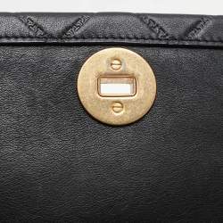 Tory Burch Black Leather Georgia Turn-Lock Crossbody Bag
