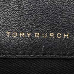 Tory Burch Black Leather Georgia Turn-Lock Crossbody Bag