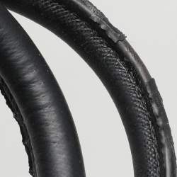 Pre Owned Tory Burch Black Wild Stitch Leather Robinson Double Zip Tote