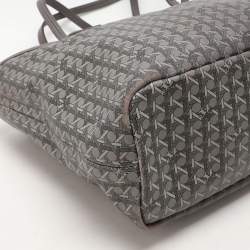 Pre Owned Tory Burch Grey Coated Canvas Ever Ready Tote