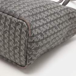 Pre Owned Tory Burch Grey Coated Canvas Ever Ready Tote